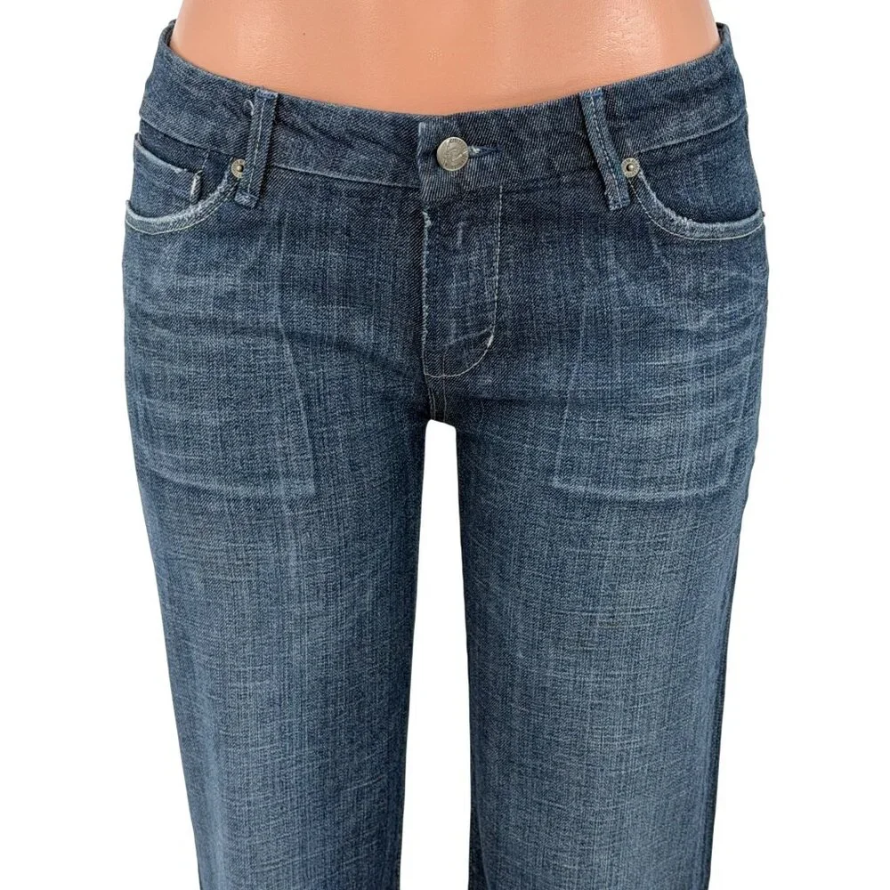 Vintage Citizens Of Humanity Low Rise Flare Jeans 30 | Y2K McBling Boho Grunge - Picture 3 of 16